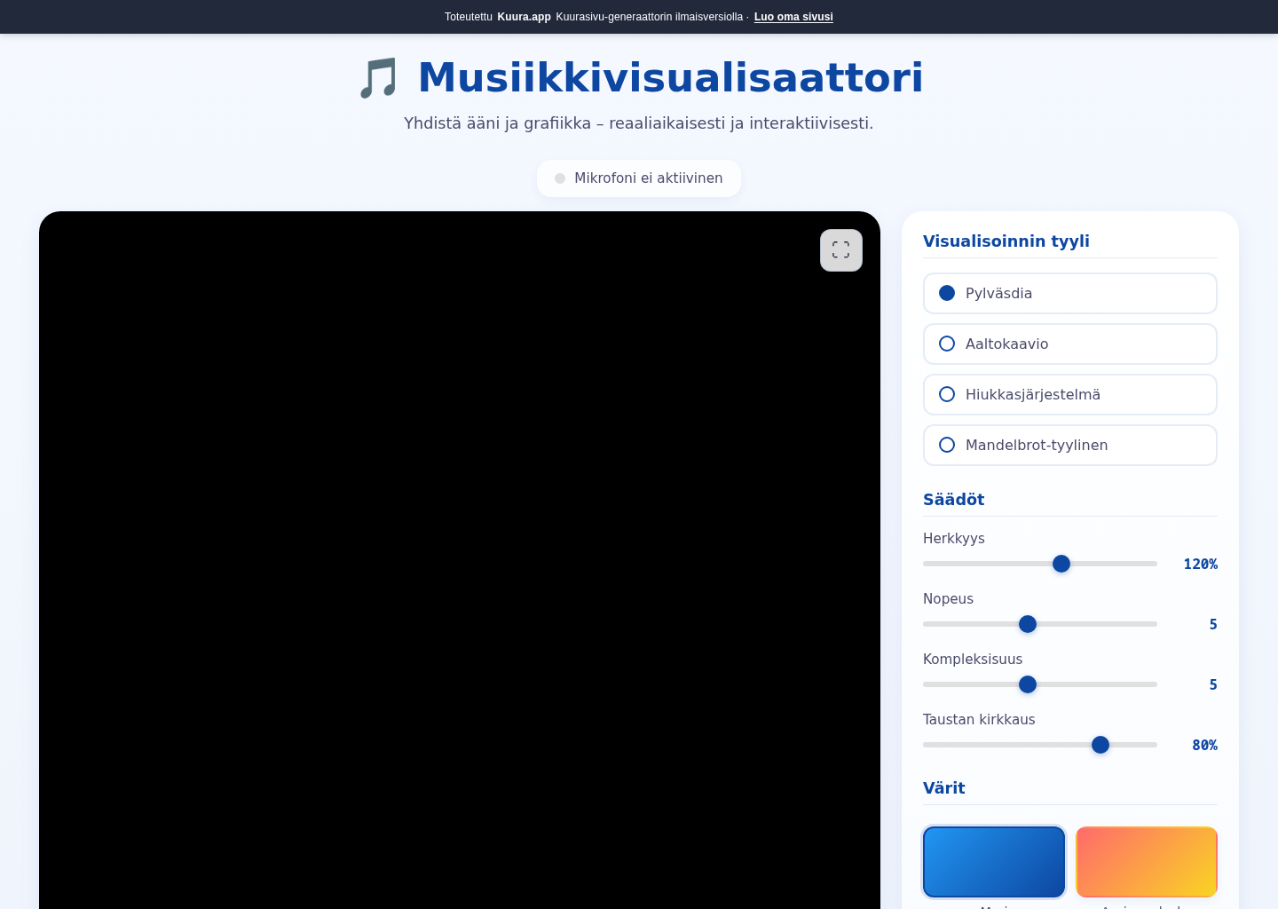 Music Visualizer online